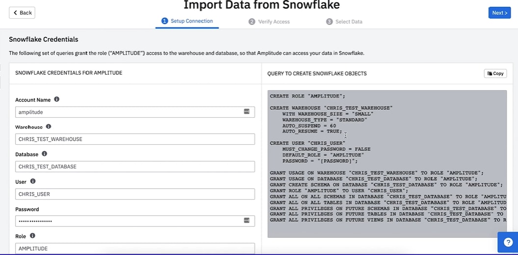 Import Data from Snowflake - Enter Snowflake Credentials: Snowflake to Amplitude | Hevo Data